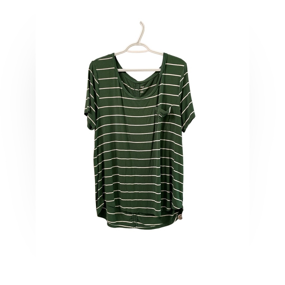 DIP green and white striped shirt size extra large